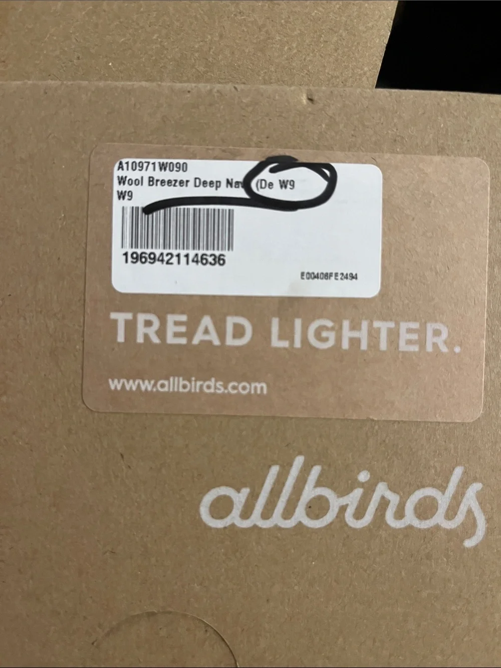 NWT Allbirds Deep Navy Wool Breezer Size 8.5 & 9